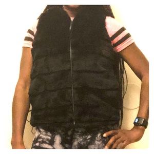 American Rag faux fur vest